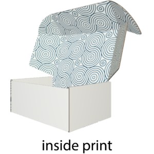 a sample showing a box printed on the inside