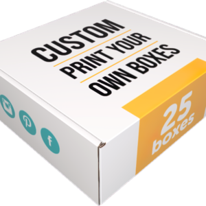 8x8x3 custom mailers (25 pack) with outside print