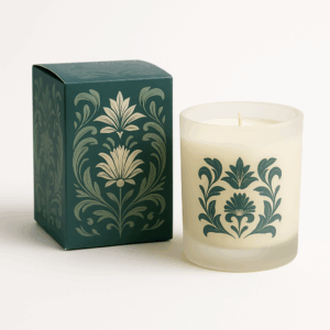 Large 4x4x4 inch cube product box made from a folding carton. Ideal for candles, skincare kits, and gift packaging with a premium retail look.