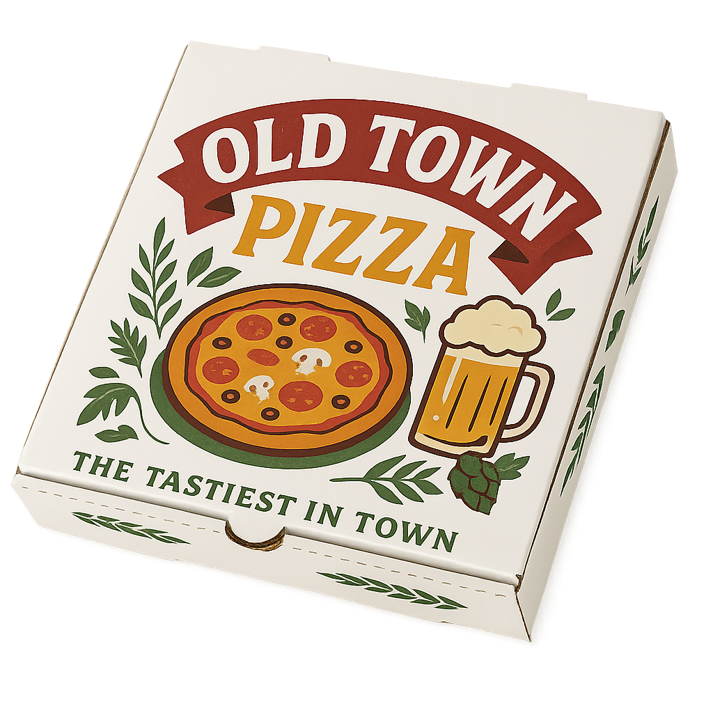 Old Town Pizza custom event box